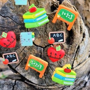 Vibrant Apple and Blackboard Wall Pushpins Set